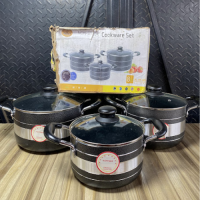 Hoffner Non-Stick Pot- 3 Pieces-HF-6001