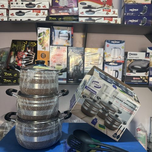 SMP Nonstick Pot Set 18cm,20cm,22cm + Cooking Tools - NP-05