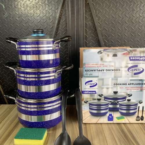 SMP Nonstick Pot Set - 3pieces + Cooking Tools - NP-05
