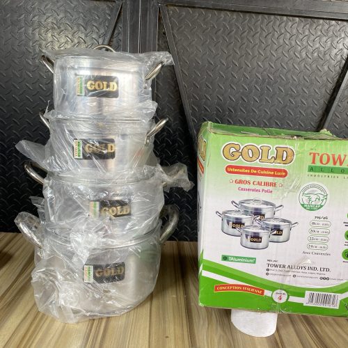 Tower Gold Pot Set - 4pcs- 18/ 20/ 22/ 24cm