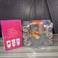 Glass Cup and Jug with Hanger - 6 pieces