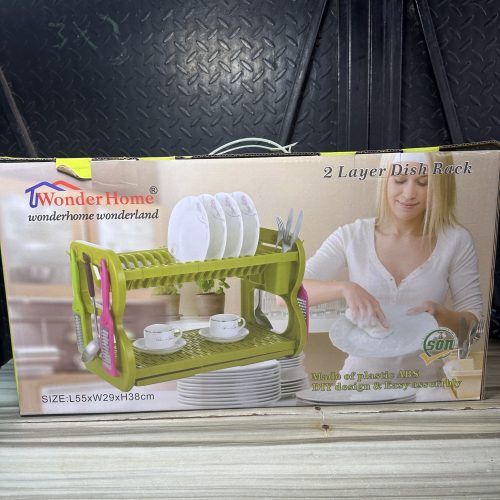 Dish drainer 2 layer Plastic Plate Rack