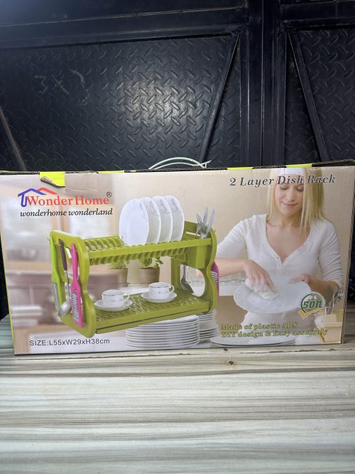 Dish drainer 2 layer Plastic Plate Rack