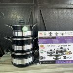 Hoffner Nonstick Cooking Pot Set – 3 pieces – HF – 601