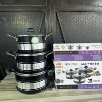 Hoffner Nonstick Cooking Pot Set – 3 pieces – HF – 601