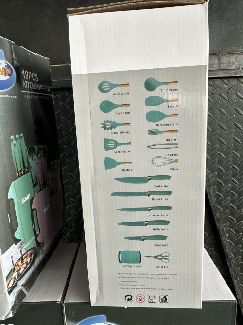 Smp silicone spoon set with knives 19pcs -Ssk 102 - Nonstick Spoon