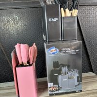 Smp silicone spoon set with knives 19pcs -Ssk 102 - Nonstick Spoon