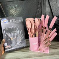 Smp silicone kitchenware set with knives 19pcs- Ssk 101 - Nonstick spoon
