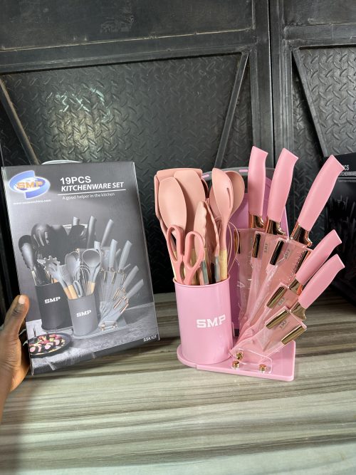 Smp silicone kitchenware set with knives 19pcs- Ssk 101 - Nonstick spoon