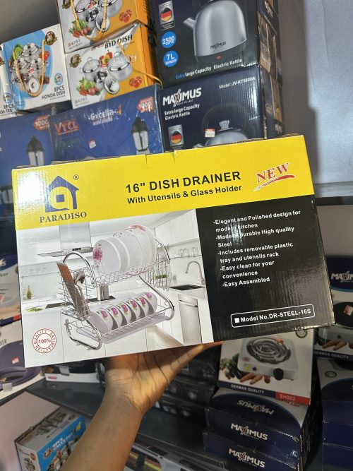 img_3115 16 Inches 2 Layer stainless Dish Drainer – Plate Rack