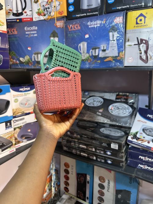 Plastic Wooven basket -1 piece