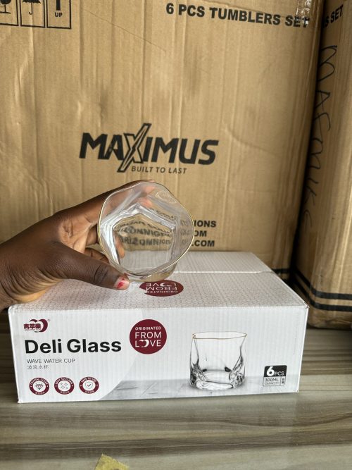 Deli Glass Cup Wave -6 pieces ES7040R