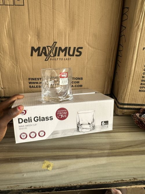 Deli Glass Cup Wave -6 pieces ES7040R