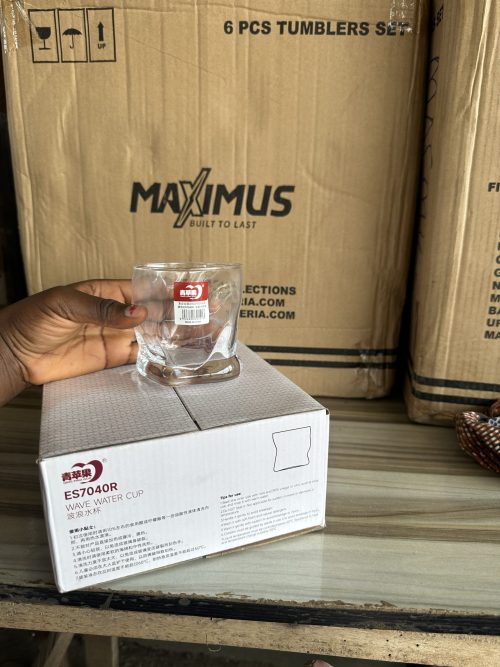 Deli Glass Cup Wave -6 pieces ES7040R
