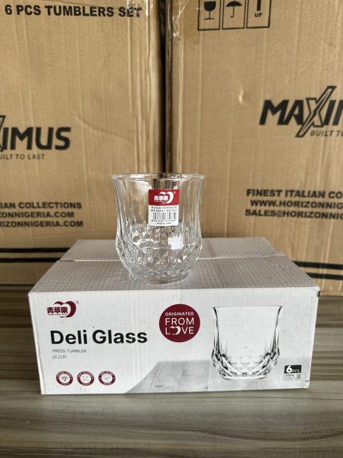 Deli Glass Cup Press Tumbler -6 pieces KB048-1