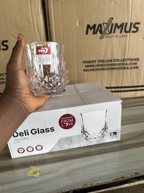 Deli Glass Cup Press Tumbler -6 pieces KB048-1