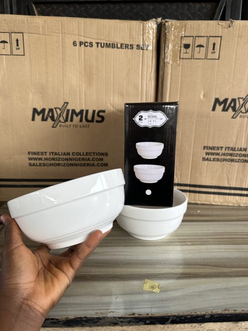 White Ceramic Bowl - 2 pieces