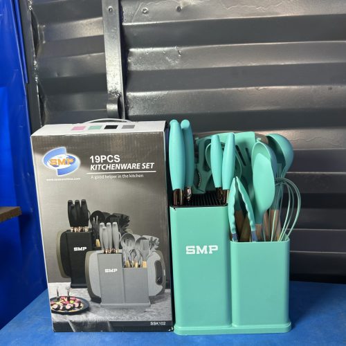 Smp silicone spoon set with knives 19pcs -Ssk 102 - Nonstick Spoon
