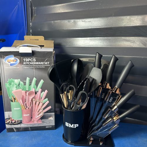 Smp silicone kitchenware set with knives 19pcs- Ssk 101 - Nonstick spoon