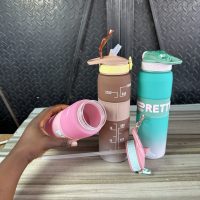 Water Bottle Pretty with Straw - 1000ml