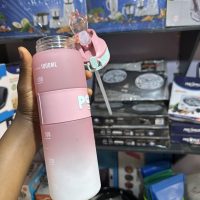 Water Bottle Pretty with Straw - 1000ml