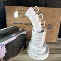 16 pieces Ceramic Dinner Set – White