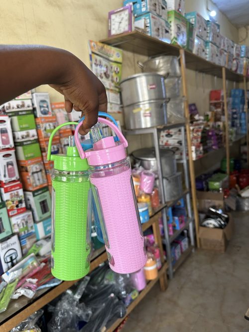 SMP Water Bottle with handle and straw