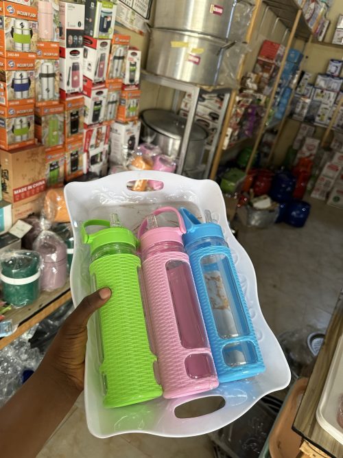 SMP Water Bottle with handle and straw