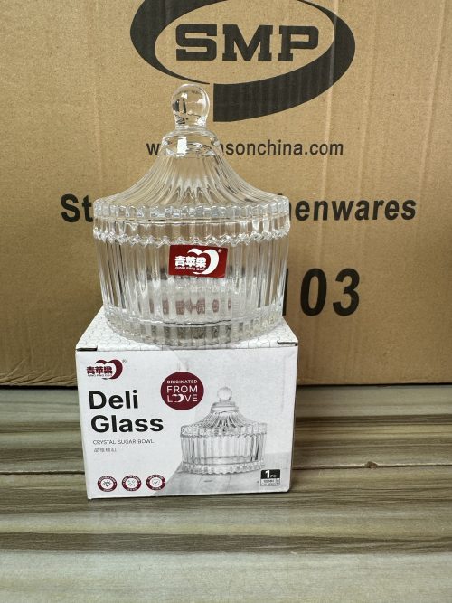 Deli Glass Sugar Bowl Big Size