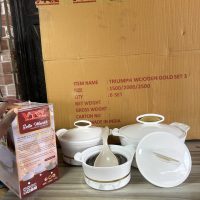 VTCL Satin Marble Dish Set 3 – Insulated Casserole