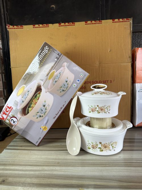 VTCL Satin Vintage Dish Set 2 – Insulated Casserole