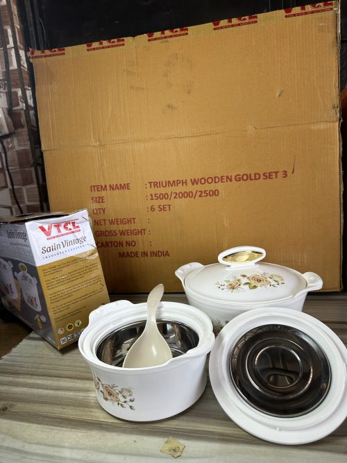 VTCL Satin Vintage Dish Set 2 – Insulated Casserole