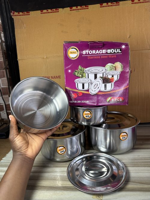 Nova Storage Bowl Stainless Steel Set 4