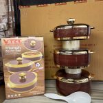 VTCL Triumph Wooden Gold  Dish set 3 – Insulated Casserole