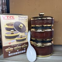 VTCL Triumph Wooden Gold  Dish set 3 – Insulated Casserole