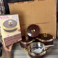 VTCL Triumph Wooden Gold  Dish set 3 – Insulated Casserole