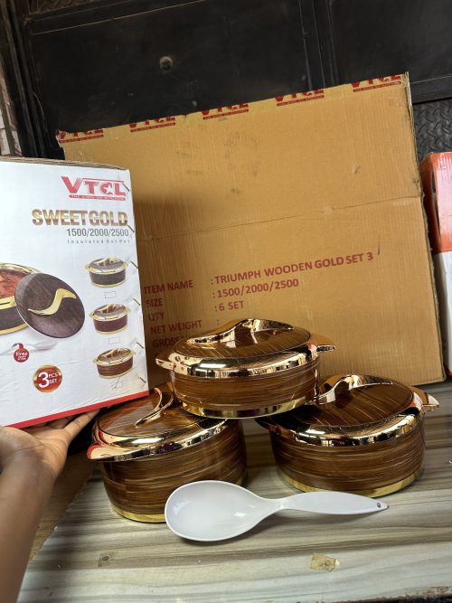 VTCL Sweet Gold  Dish set 3 – Insulated Casserole