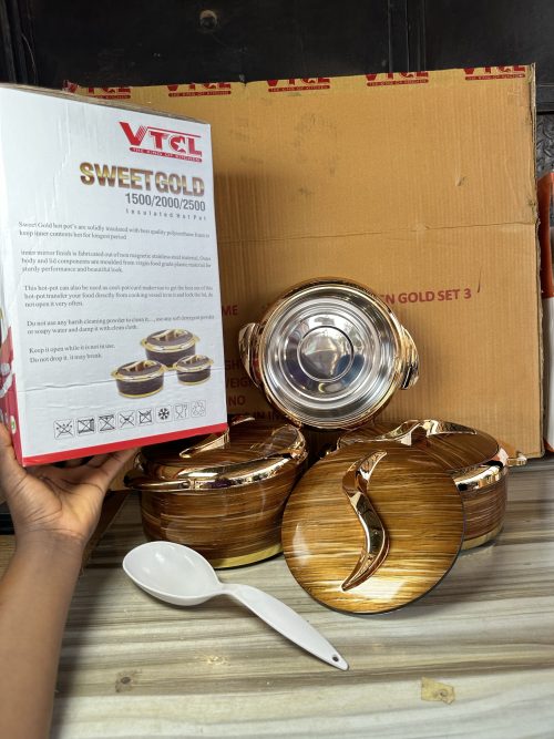 VTCL Sweet Gold  Dish set 3 – Insulated Casserole