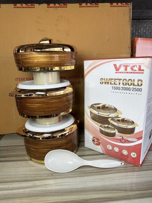 VTCL Sweet Gold  Dish set 3 – Insulated Casserole