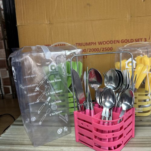 Colored Eating Spoon -24 pieces Cutlery