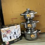 Stainless Dish Set 3 Plain Plate