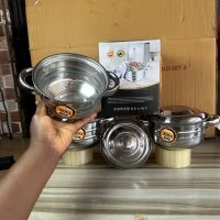Stainless Dish Set 3 Plain Plate