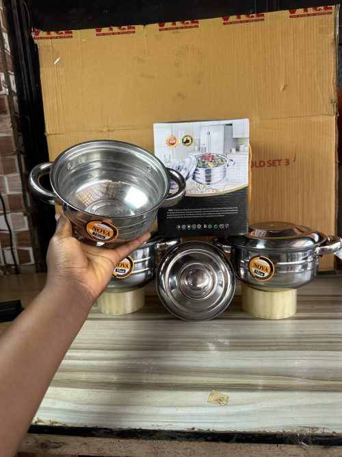 Stainless Dish Set 3 Plain Plate