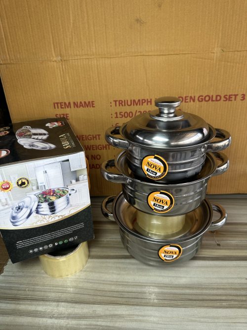 Stainless Dish Set 3 Plain Plate