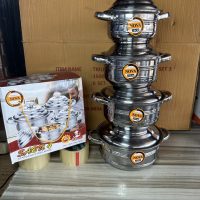 Stainless Dish Set 4 Plain Plate