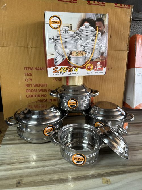 Stainless Dish Set 4 Plain Plate