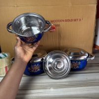 Stainless Dish Set 3 Colored Plate