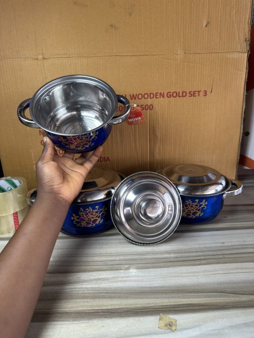 Stainless Dish Set 3 Colored Plate