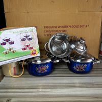 Stainless Dish Set 3 Colored Plate