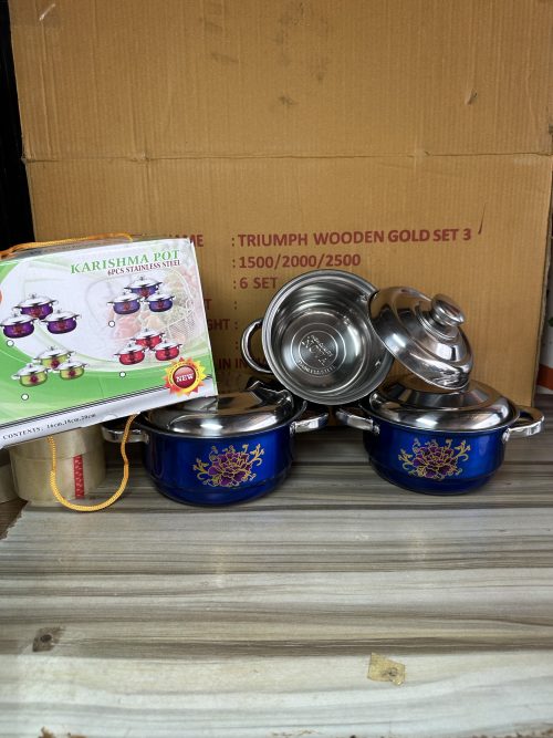 Stainless Dish Set 3 Colored Plate